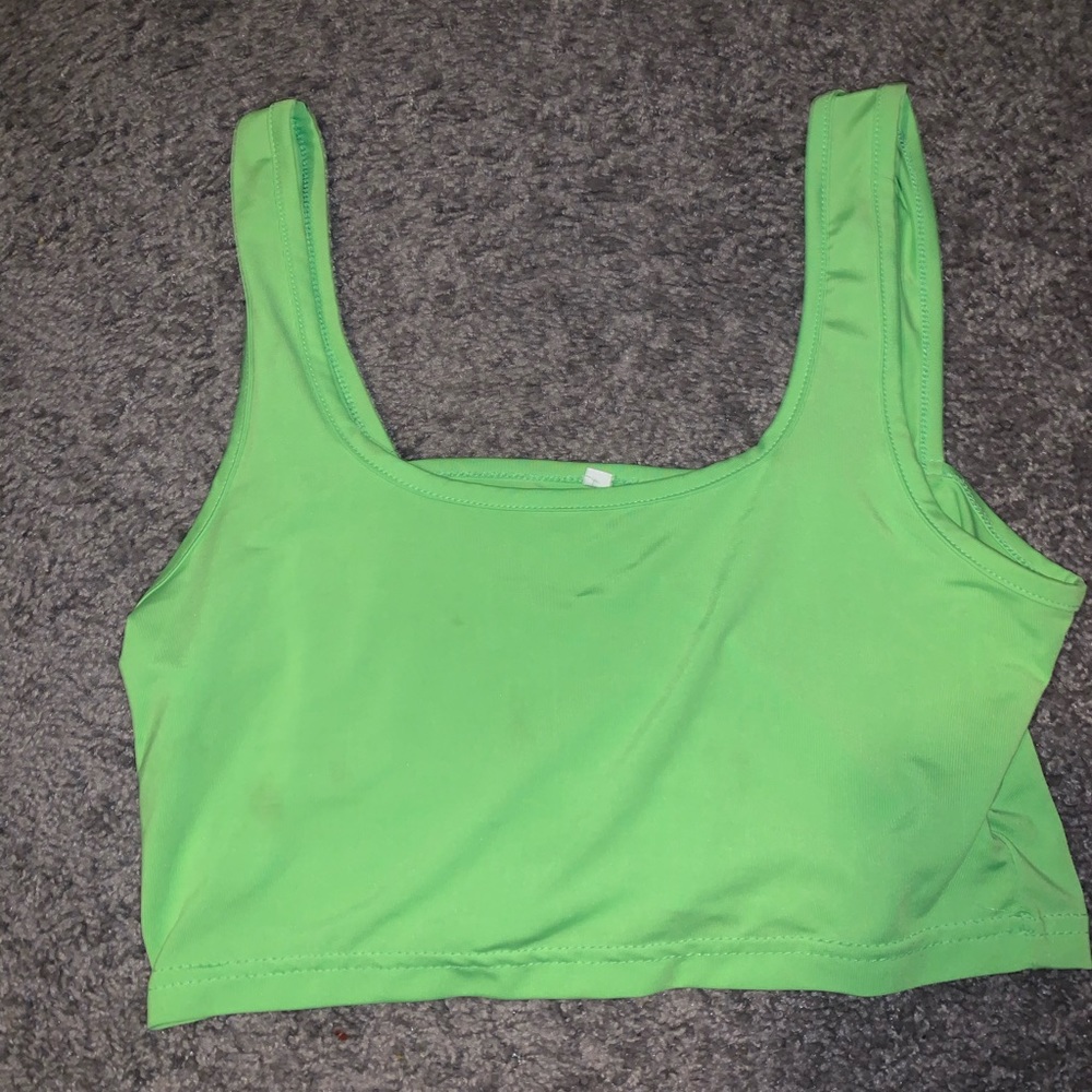 Neon green crop top